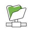 Green shirt icon symbolizes SysAid's ITSM efficiency, with a white tag representing seamless asset management. - SysAid