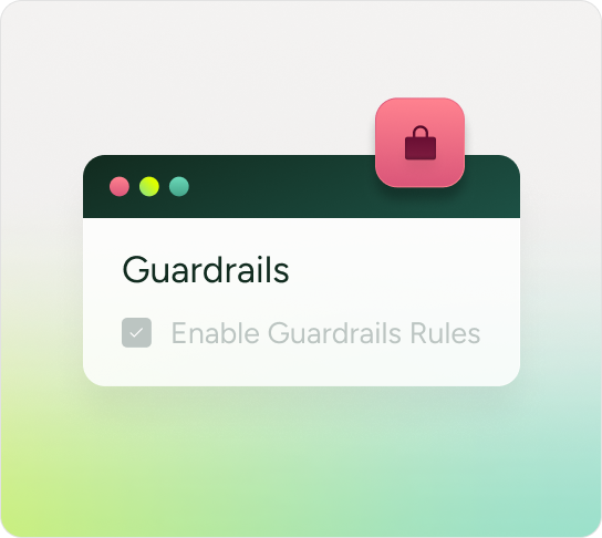 ITSM interface showing Guardrails settings enabled in SysAid, featuring a pink lock icon for enhanced security. - SysAid