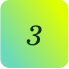 Number 3 in black on a rounded square with green-yellow gradient, symbolizing 3 key ITSM features in SysAid platform. - SysAid