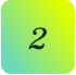 Number 2 centered on a green to yellow gradient, representing SysAid’s two core ITSM modules for streamlined workflows. - SysAid