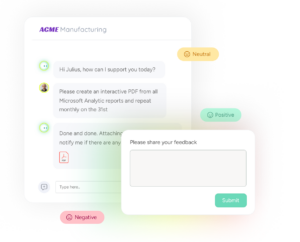 SysAid chat bot receiving feedback