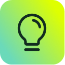 Light bulb icon on a green-yellow background symbolizes ITSM innovation and streamlined solutions with SysAid. - SysAid