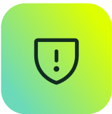 ITSM security alert icon highlights SysAid’s proactive incident management capabilities on a green and yellow background. - SysAid