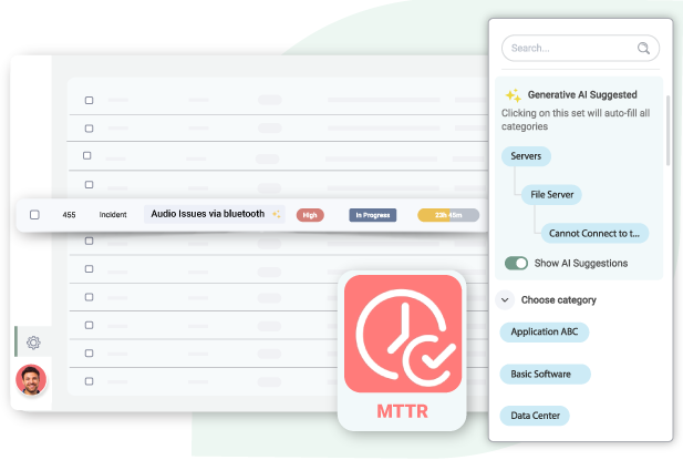 Screenshot of a software interface displaying troubleshooting options and user notifications for education-student management, including an active search bar and multiple server categories.