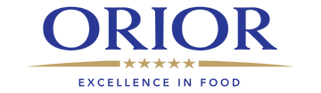 Logo of "orior," featuring stylized blue letters with a golden wheat sheaf beneath the text, set against a white background.