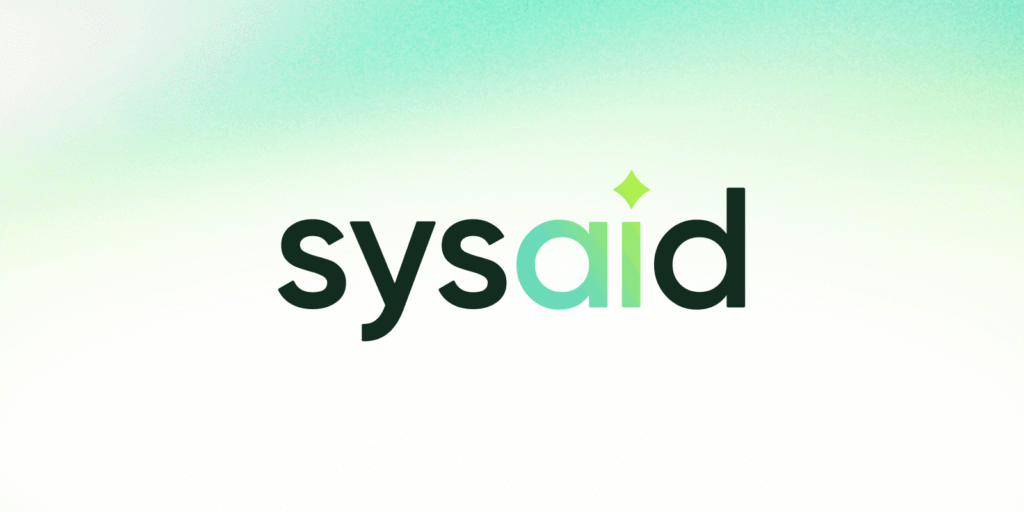 Logo of sysaid on a green background, featuring a stylized bird in shades of green and teal with a yellow eye and orange beak.