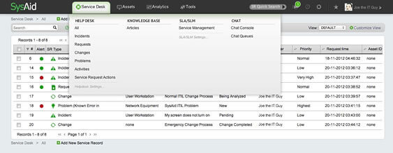 SysAid Service Desk Fresh UI