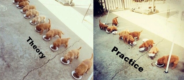 Practice is different to theory Practice is different to theory