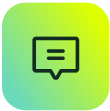 SysAid ITSM chat icon symbolizing streamlined service desk communication on a green and yellow gradient background. - SysAid