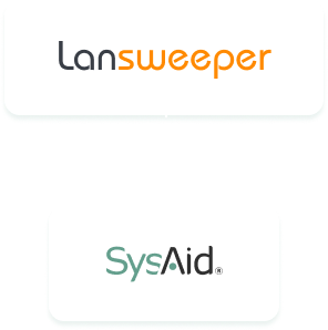 Diagram illustrating SysAid ITAM integration with Lansweeper, demonstrating streamlined asset management connectivity. - SysAid