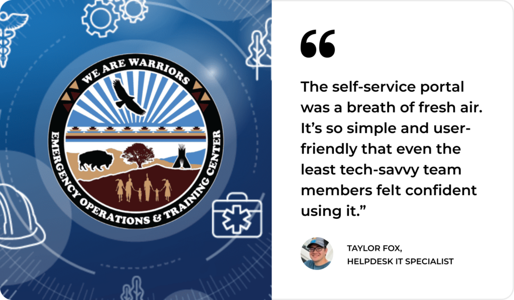 Taylor Fox, Helpdesk IT Specialist, endorses SysAid’s intuitive self-service portal for streamlined help desk operations. - SysAid