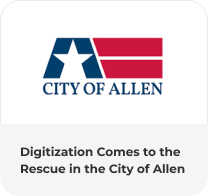 City of Allen logo and text: "Digitization Comes to the Rescue in the City of Allen. - SysAid